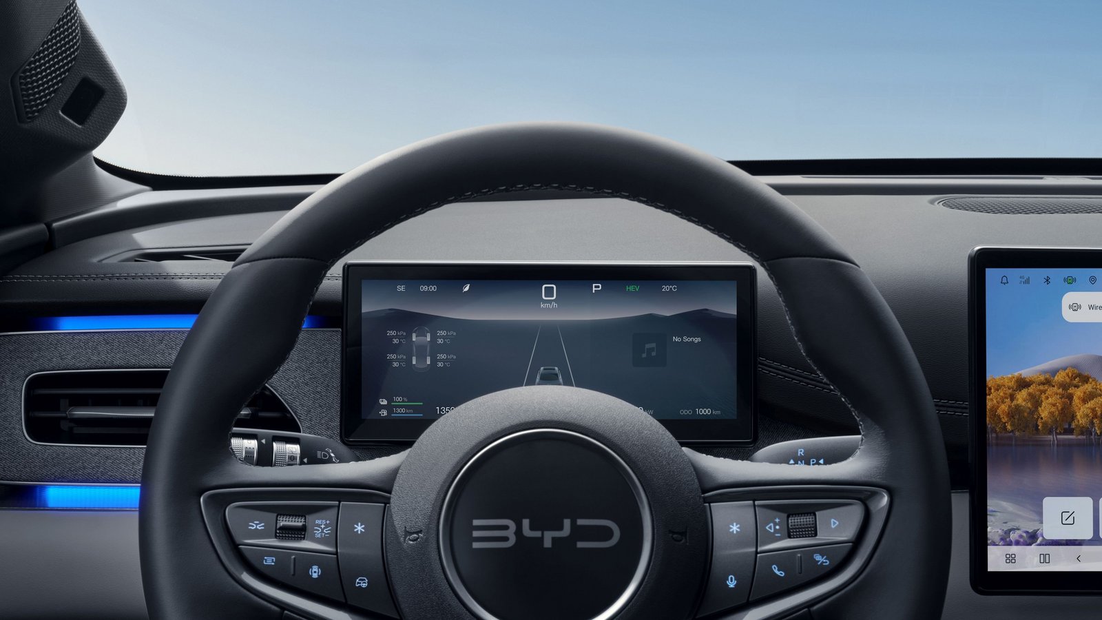 Fahrersicht des BYD Seal 6 DM-i Touring